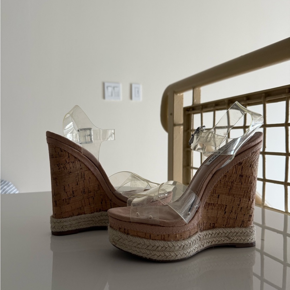 Transparent Platform Wedge Sandals - image 6